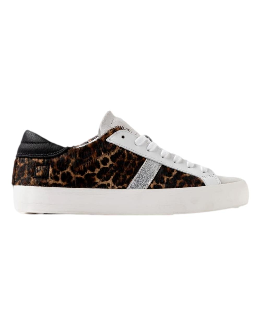 D.A.T.E. HILL LOW LEOPARD WHITE x301792/MIM-1