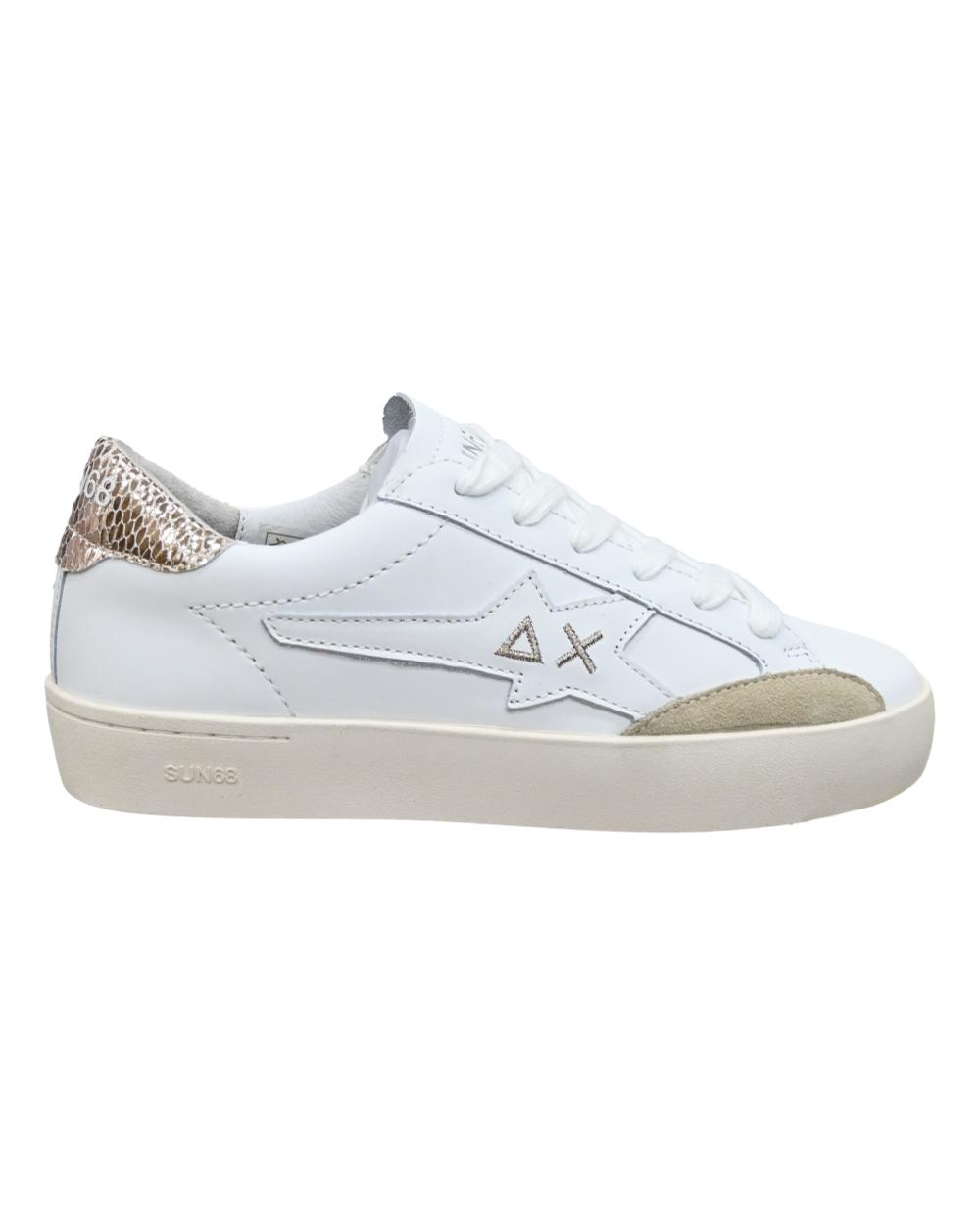 SUN68 Z44221 KATY LEATHER 0143 BIANCO ORO x303246/MIM-1