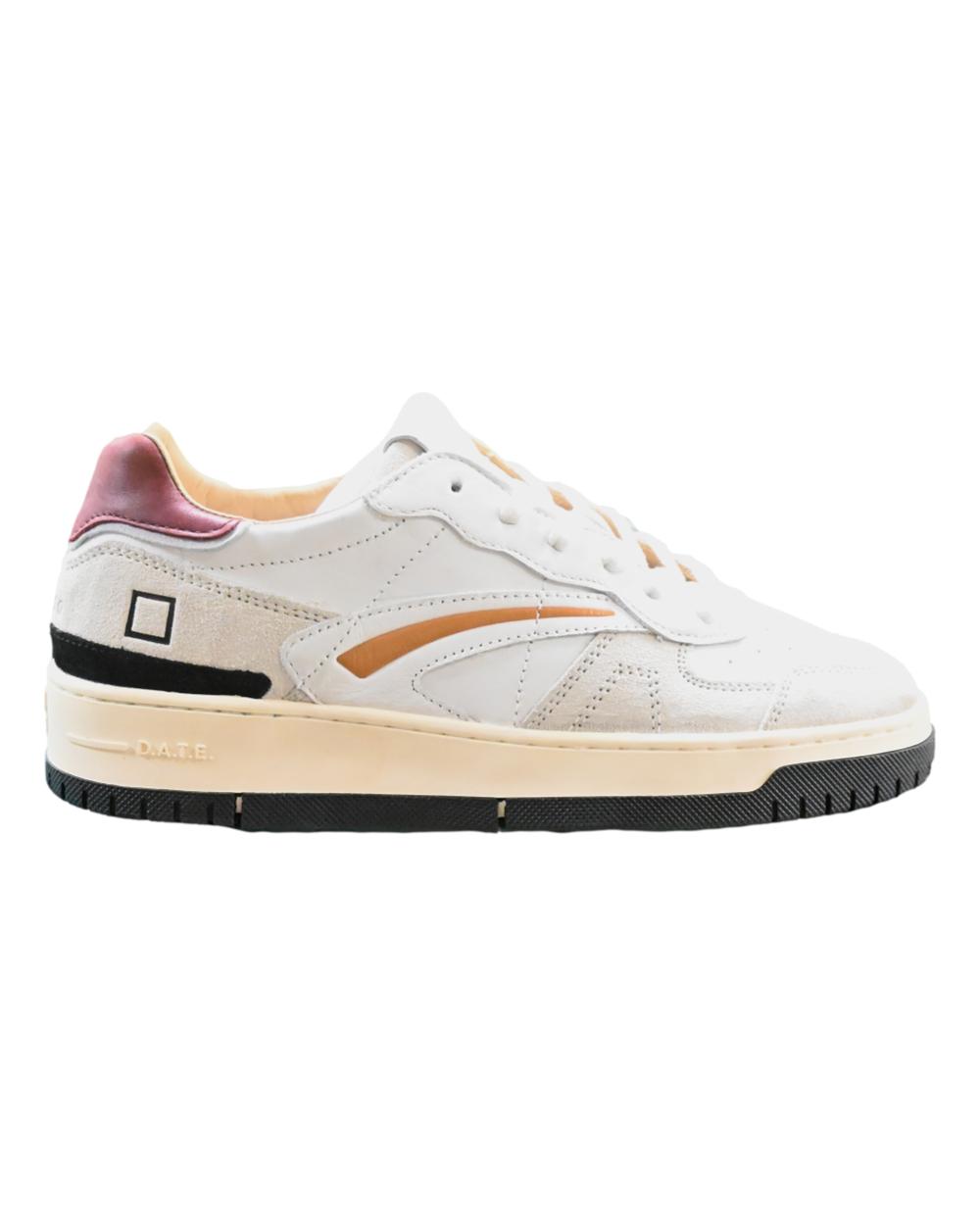 D.A.T.E. TORNEO PURE VINTAGE CALF WHT BORDEAUX x303755/MIM-1